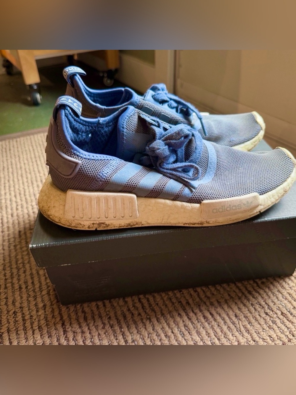 adidas Ink Blue NMD R1 Sneaker with White Midsole